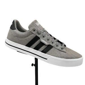 adidas Men's Daily 3.0 Canvas‎ Skate Sneakers Size 11.5 Gray/Black Casual Shoes